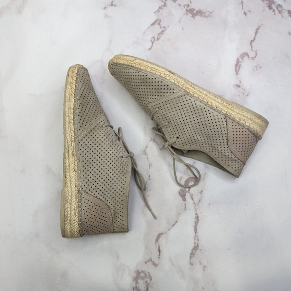 Dolce Vita Bootie Women 10 Brown Trilby Chukka Perforated Suede Shoe Espadrille - Picture 11 of 12
